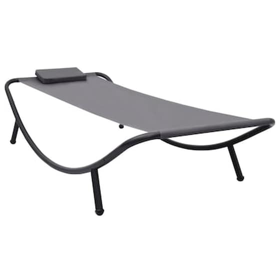 Ξαπλώστρα/ Κρεβάτι VidaXL από Ατσάλι 200x90x40 cm - Γκρι image 1