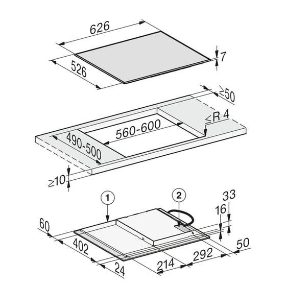 MIELE H7460B & KM7361FRD 76 Lt Μαύρο Eντοιχιζόμενο Σετ Φούρνος και Εστία image 6