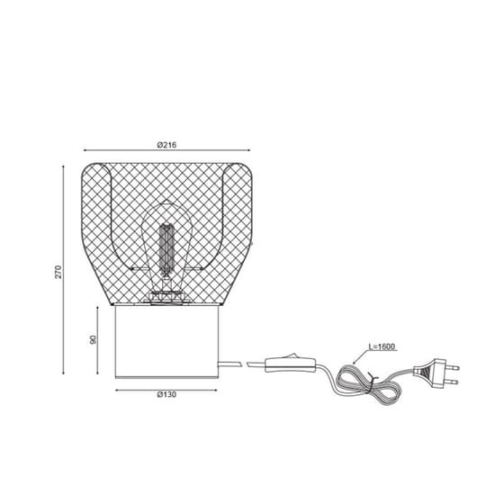 Πορτατίφ Aca Maracu Gn51t121cb Μεταλλικό 21.6x21.6x27 cm - Καφέ/Μαύρο image 1