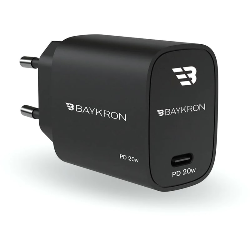 Φορτιστής Πρίζας Baykron USB-C 20W - Μαύρο