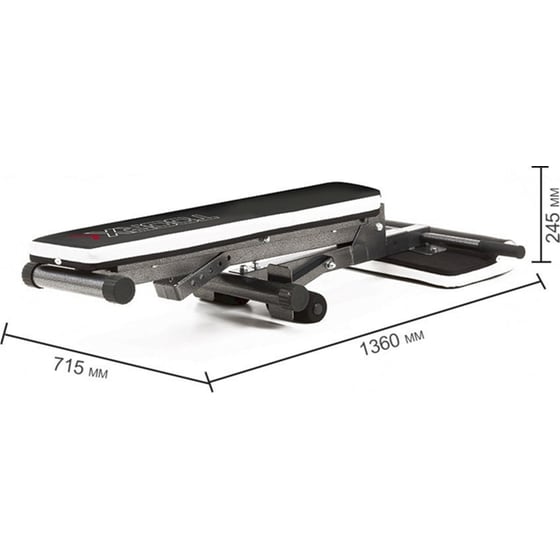 Οριζόντιος Πάγκος Γυμναστικής Toorx WBX-40 MULTI FIT 139x71.5x104 cm - Μαύρο/Λευκό image 2