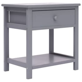 Κομοδίνο Vidaxl Από Ξύλο Παυλώνιας 40x29x42 cm - Γκρι