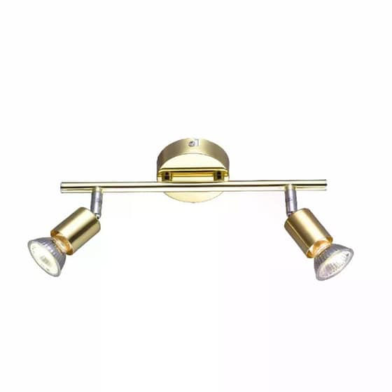 Σποτ Δίφωτο Aca Μεταλλικό 31x16.4 cm - Ασημί image 0