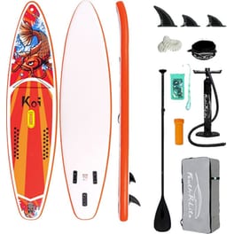 Φουσκωτή Σανίδα SUP FunWater Feath-R Lite 350x83x15cm - Πορτοκαλί