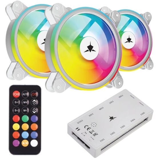 Case Fan  White Shark Nebula 2 120 mm ARGB 3-pack - Λευκό image 1