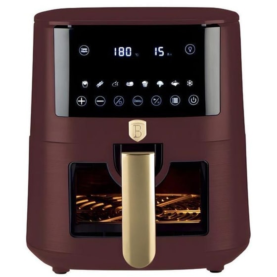 BERLINGER HAUS BH-9606 με Αποσπώμενο Κάδο 1650 W 8 L Κόκκινο Φριτέζα Αέρος image 0