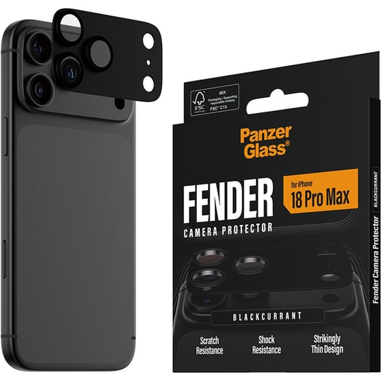 Προστατευτικό καμερών Apple iPhone 18 Pro Max - PanzerGlass Fender Camera Protector - Black image 5