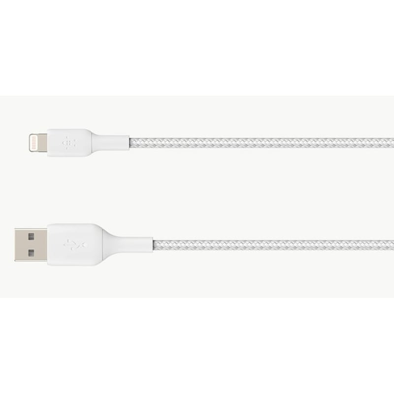 Καλώδιο δεδομένων Belkin Braided Lightning τo Usb 0.15m - White