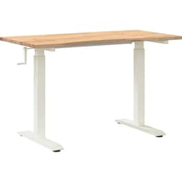 Γραφείο VidaXL από Μασίφ Ξύλο Δρυός 120x60 cm - Λευκό και Φυσικό