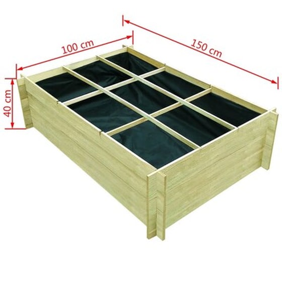 Vidaxl Ζαρντινιέρα Υπερυψωμένη 150 X 100 X 40 Εκ. Από Εμποτισμένο Ξύλο image 2