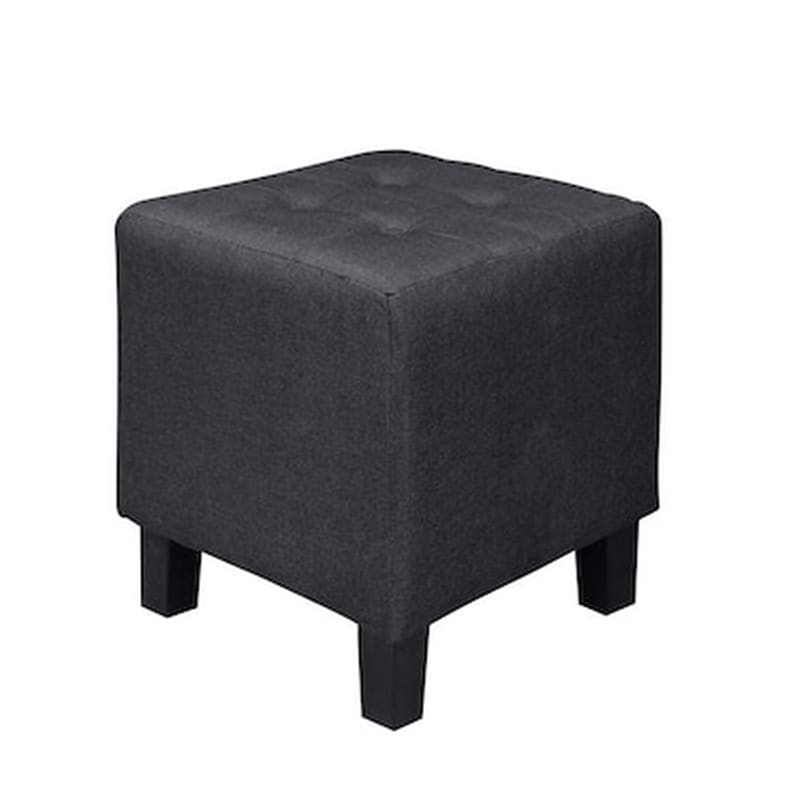 WOODWELL Σκαμπό Ύφασμα Μαύρο 37x37x42cm C9461