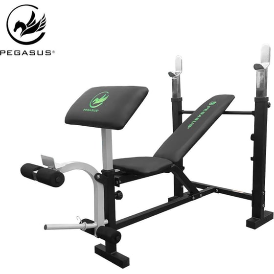 Ρυθμιζόμενος Πάγκος Γυμναστικής Pegasus W-359 Λ-5818, 160x84.5x110-130 cm - Μαύρο/Ασημένιο image 0
