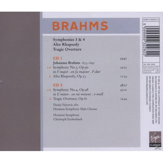 Brahms Symphonies 3&4 image 1