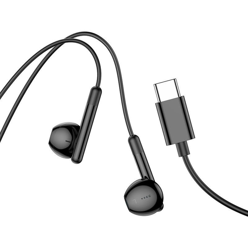 HOCO Hands Free Hoco M93 Earphones Stereo Usb-c Συμβατά Με Όλες Τις Συσκευές Usb-c Μαύρο 1.2m
