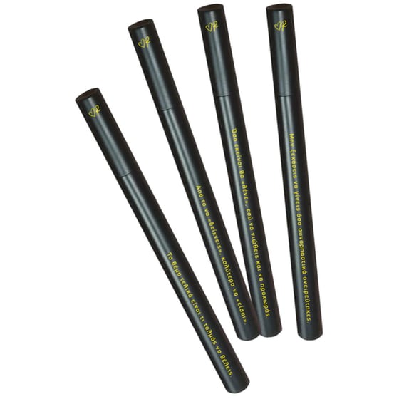 Στυλό Felt Pen Ρενέ Μαύρο Μεταλλικό (4 Σχέδια) - Τυχαία Επιλογή Σχεδίου image 1