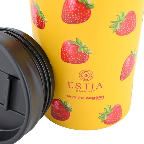 Ποτήρι Θερμός Estia Home Art Travel Mug Save the Aegean Berry Bright 350ml image 1