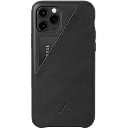 Θήκη Apple iPhone 11 Pro - Native Union Clic Card Δερμάτινη - Μαύρο