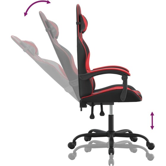 Καρέκλα Gaming VIDAXL 3143819 από Τεχνητό Δέρμα - Μαύρο image 4
