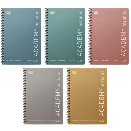 Τετράδιο Σπιράλ Typotrust Academy Metallics B5 4 Θεμάτων - Τυχαία Επιλογή (1 Τεμάχιο) image 0