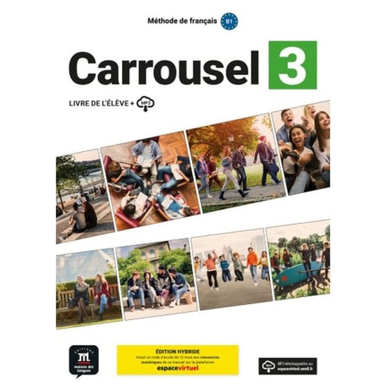 Carrousel 3 (Β1) – Livre de l’élève – Édition hybride image 0