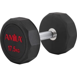 Βαράκι Δεκάγωνο 17.5kg Amila TPU Series 90627 από Ατσάλι - Μαύρο