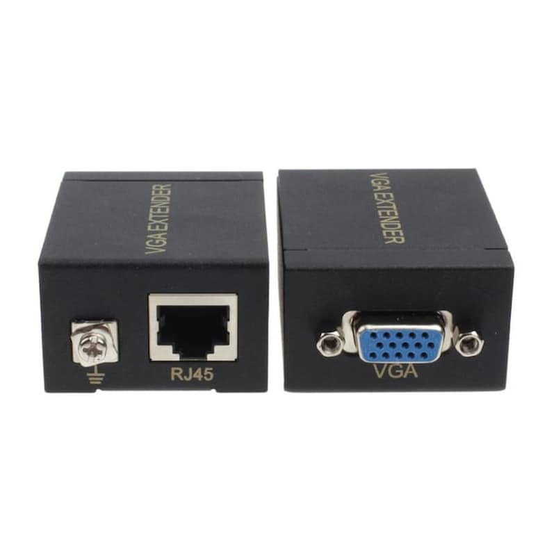 Powertech Vga Signal Extender, Digital To Analog L/r Audio, Έως 60m