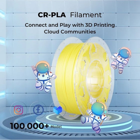 CREALITY Νήμα 3D Εκτυπωτή CR-PLA - 1kg 1.75mm - Κίτρινο image 2