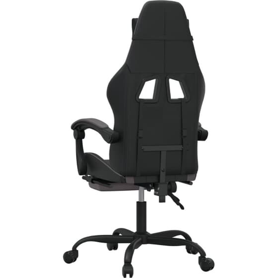 Καρέκλα Gaming VIDAXL 349607 με Υποπόδιο από Τεχνητό Δέρμα - Γκρι image 3