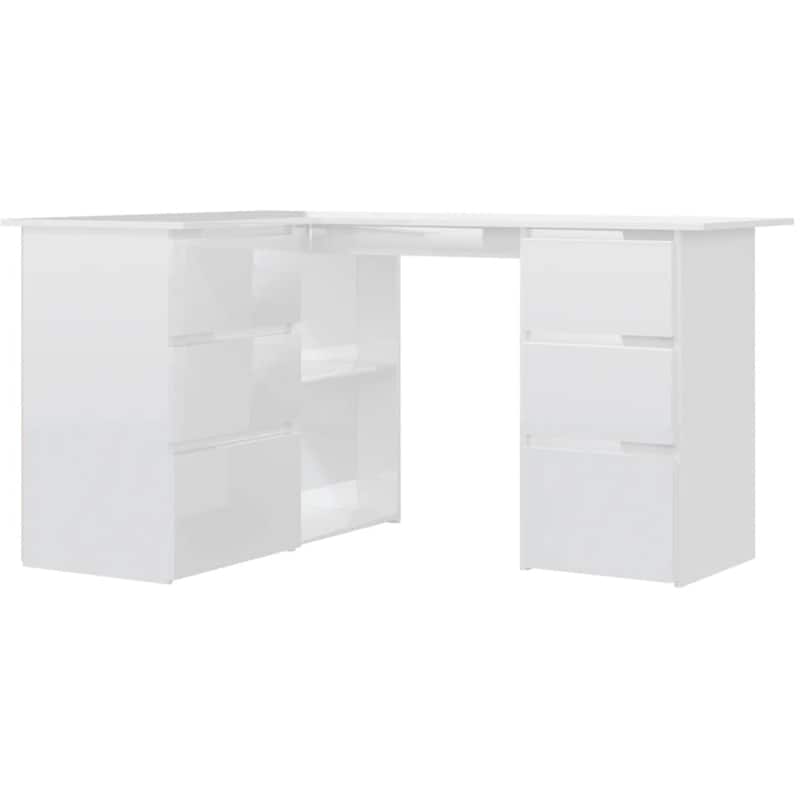 Γραφείο Γωνιακό VidaXL από Μοριοσανίδα 145x100cm - Λευκό