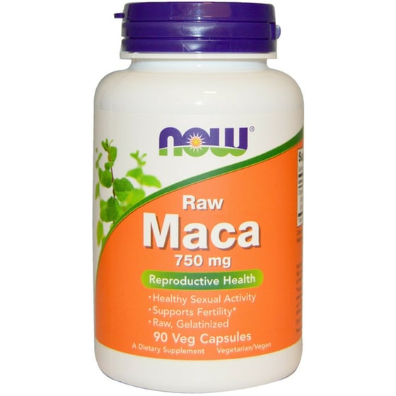 Ειδικό Συμπλήρωμα Διατροφής Now Raw Maca 750mg - 90 κάψουλες image 0