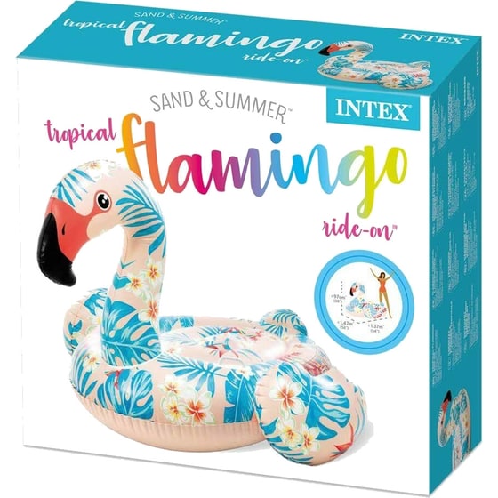 Φουσκωτό Ride On Θαλάσσης Intex Φλαμίνγκο 137x142x97cm - Πολύχρωμο image 1