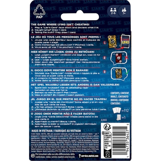 UNO Liar's Επιτραπέζιο (Mattel) image 6