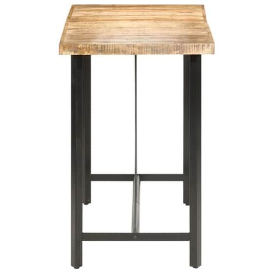 Τραπέζι Μπαρ Vidaxl Ακατέργαστο Ξύλο Μάνγκο 180x70x107 cm - Μαύρο/Καφέ image 3