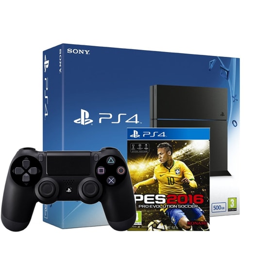 Sony PlayStation 4 - 500GB C Chassis & 2ο Χειριστήριο & Pro Evolution Soccer 2016 image 0