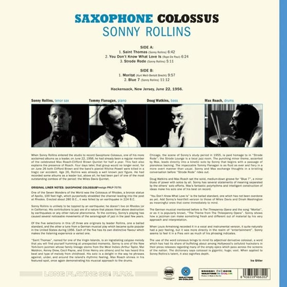 Saxophone Colossus (Ltd.180g Farbiges Vinyl) image 0