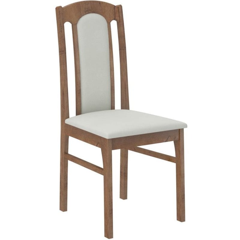 Καρέκλα Τραπεζαρίας Polihome Nancy από Ξύλο Οξιάς 43x44x99 cm 2Τμχ – Λευκό/Καφέ