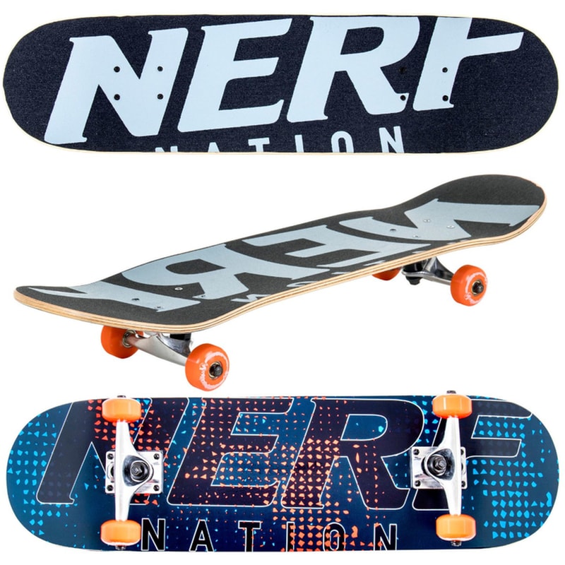 FLYBAR-NERF Skateboard Nerf Nation - 31 Double Kick - D2 Blue