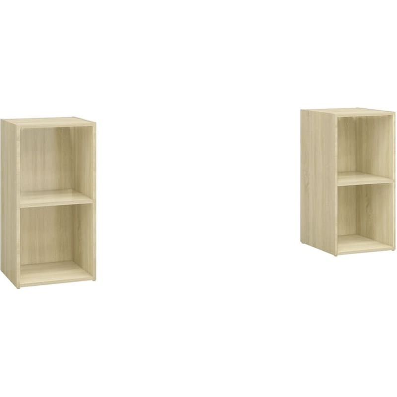 Έπιπλο Τηλεόρασης VidaXL Μοριοσανίδα 2 Τμχ 72x35x36.5cm - Μπεζ