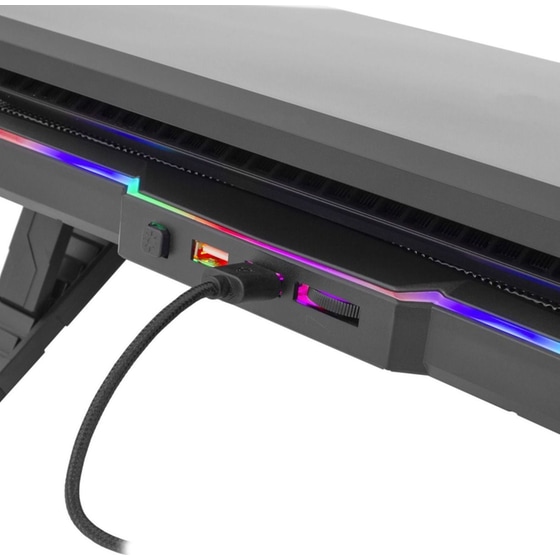 Βάση Laptop White Shark Glacier GCP-03 RGB 17.3" - Μαύρο image 3