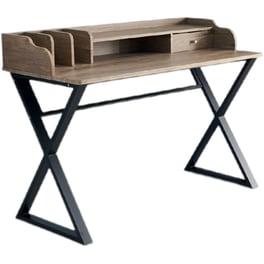 Γραφείο Μελέτης Nextdeco από MDF 91x120cm - Φυσικό/Μαύρο