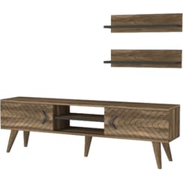 Έπιπλο Τηλεόρασης 24Mall Legate από Μοριοσανίδα 150x29.5x45.5 cm - Καφέ