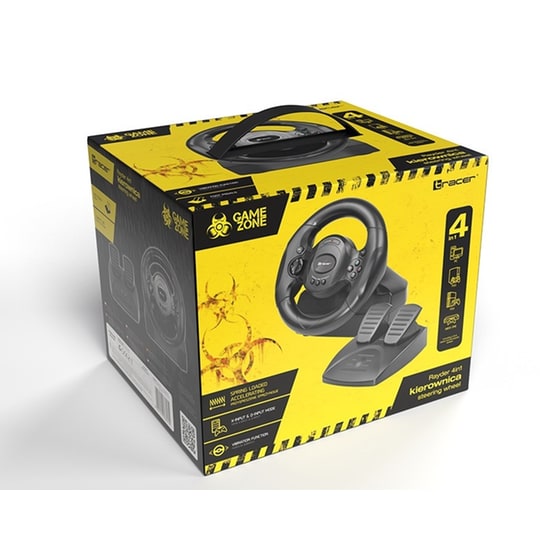 Τιμονιέρα Tracer Trajoy46765 Rayder 4 In 1 με Πετάλια - Μαύρη image 4