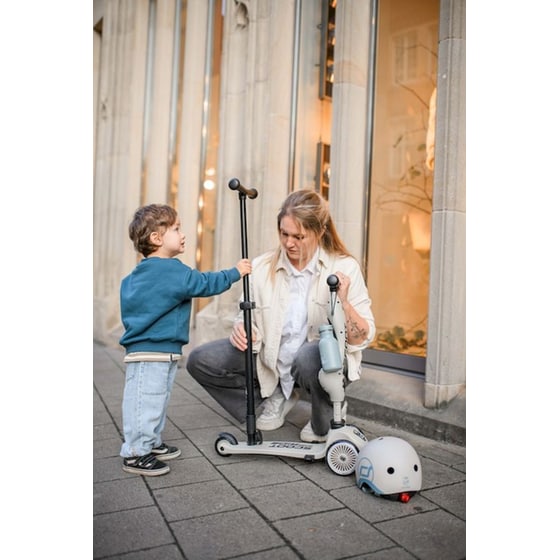 Παιδικό Πατίνι Τρίτροχο Πολυμορφικό 3 σε 1 Scoot & Ride Highwaykick 1 Push and Go με Λαβή Γονέα - Ash image 9