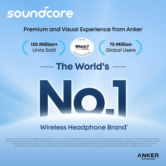 Ασύρματα Ακουστικά Κεφαλής Anker Soundcore Space 2 - Μαύρο image 4