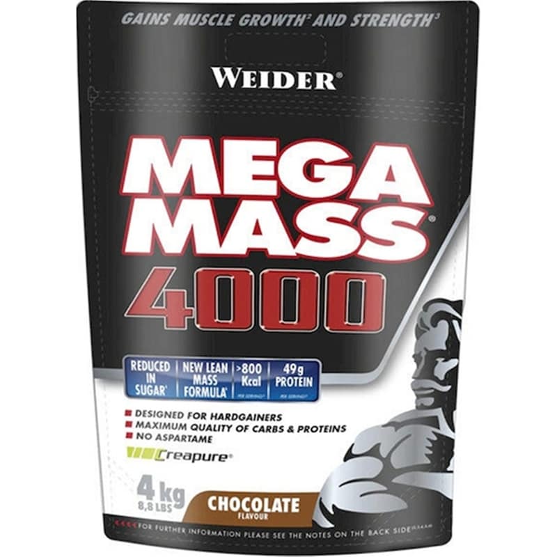 Πρωτεΐνη Weider Mega Mass 4000 Σοκολάτα - 4kg