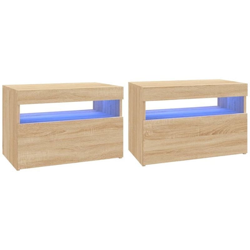 Έπιπλα Τηλεόρασης VidaXL Δρυς 2 Τμχ 60x35x40cm - Μπεζ