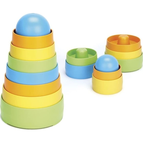 Green Toys Παιχνίδι Στοίβαξης Πυραμίδα Κυλίνδρων (STK01R) image 2