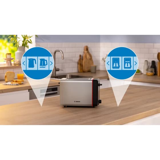 BOSCH TAT5M420 Compact MyMoment 970 W 2 Θέσεων Inox Anti-Fingerprint Φρυγανιέρα image 2