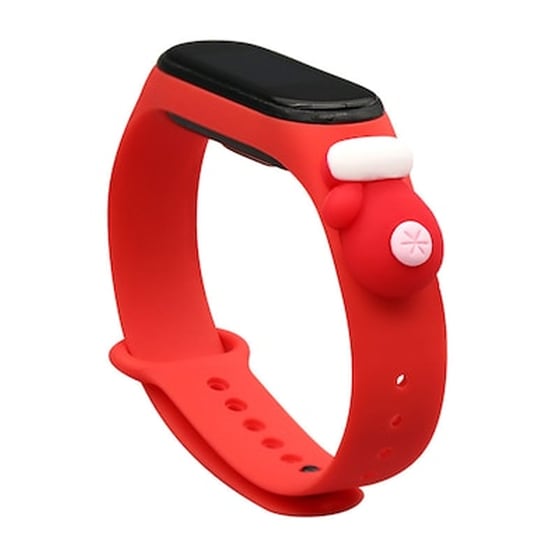 Λουράκι Hurtel Christmas Holidays για Xiaomi Mi Smart Band 5/Mi Smart Band 6 - Red Glove image 0