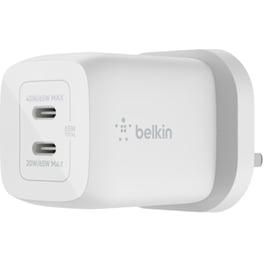 Φορτιστής Πρίζας Belkin BoostCharge Pro Dual USB-C 65W - Λευκό